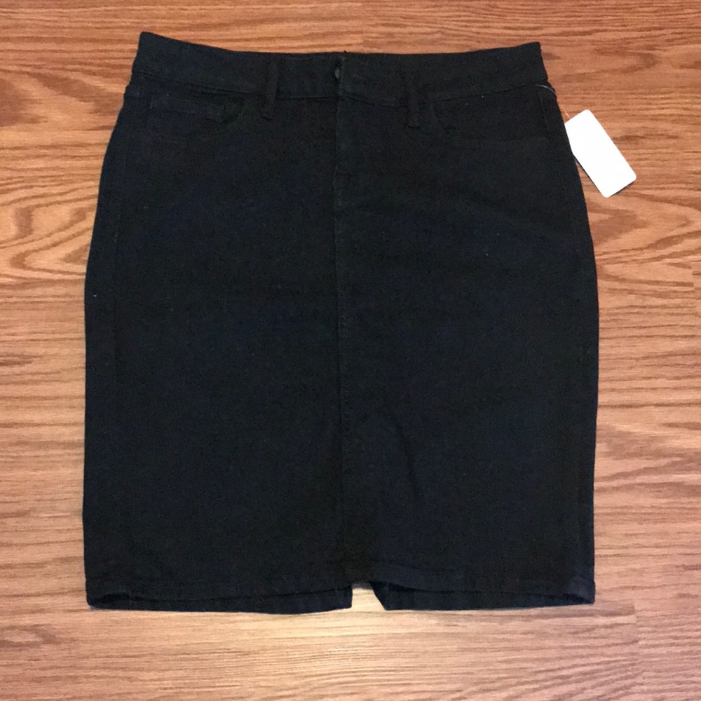 Black Denim Skirt